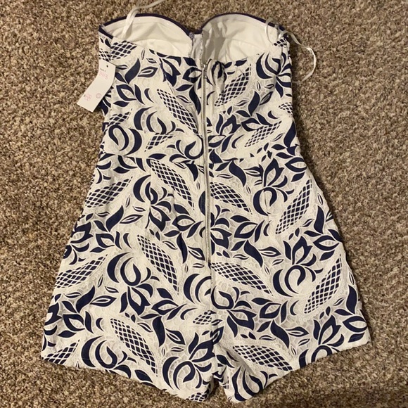 Saratoga sundress navy/white romper. - Picture 2 of 2